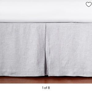 Pottery Barn light grey crib skirt